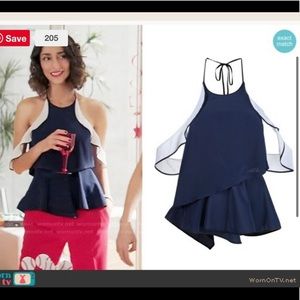 Designer silk off the shoulder dress top